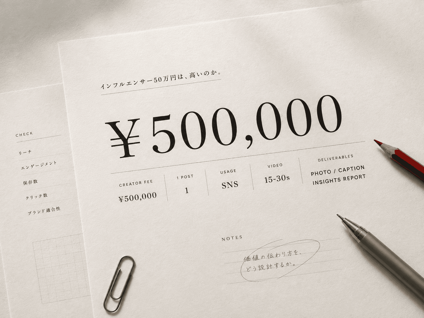 インフルエンサー50万円は、高いのか。