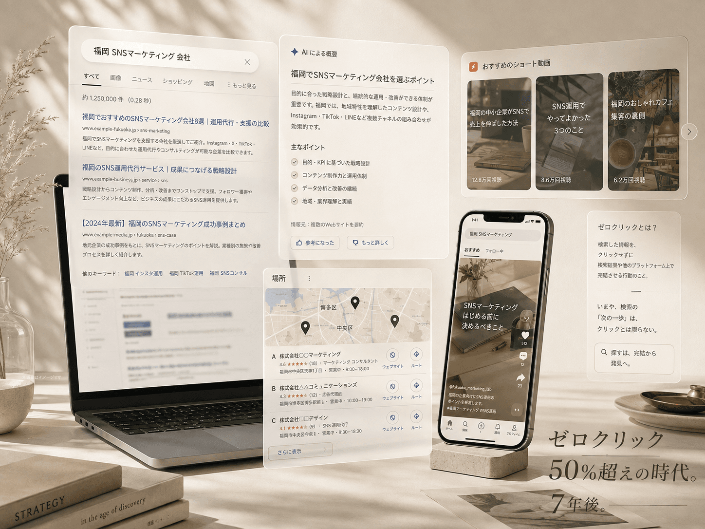 ゼロクリック50%超えの時代。7年後。